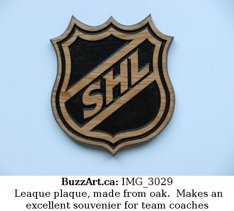 Wooden sign Sauve Hockey League